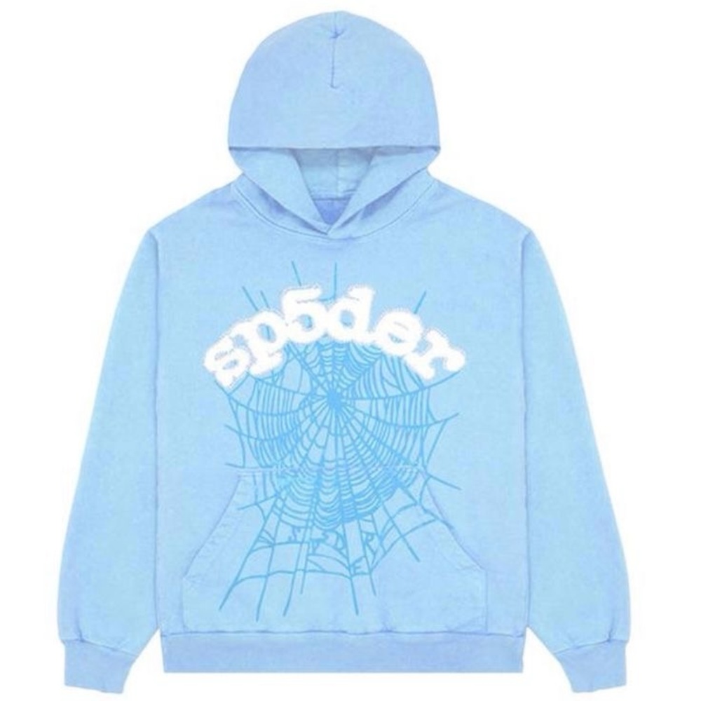 Blue Spider Web Hoodie